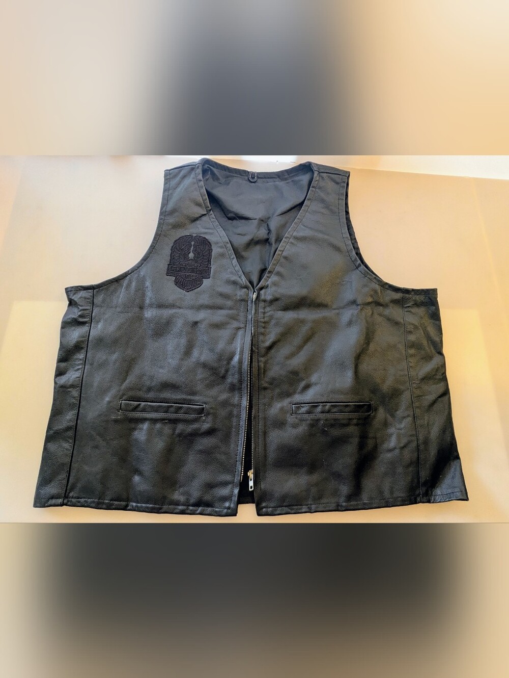 Vintage Harley Davidson Mens IRON DISTRESSED Leather Motorcycle Vest Size 3XL